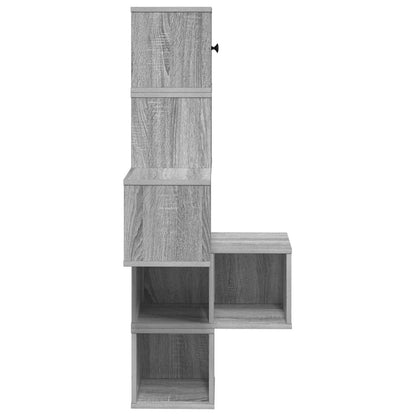 Wall Corner Shelf Grey Sonoma 48 x 48 x 120 cm Engineered Wood
