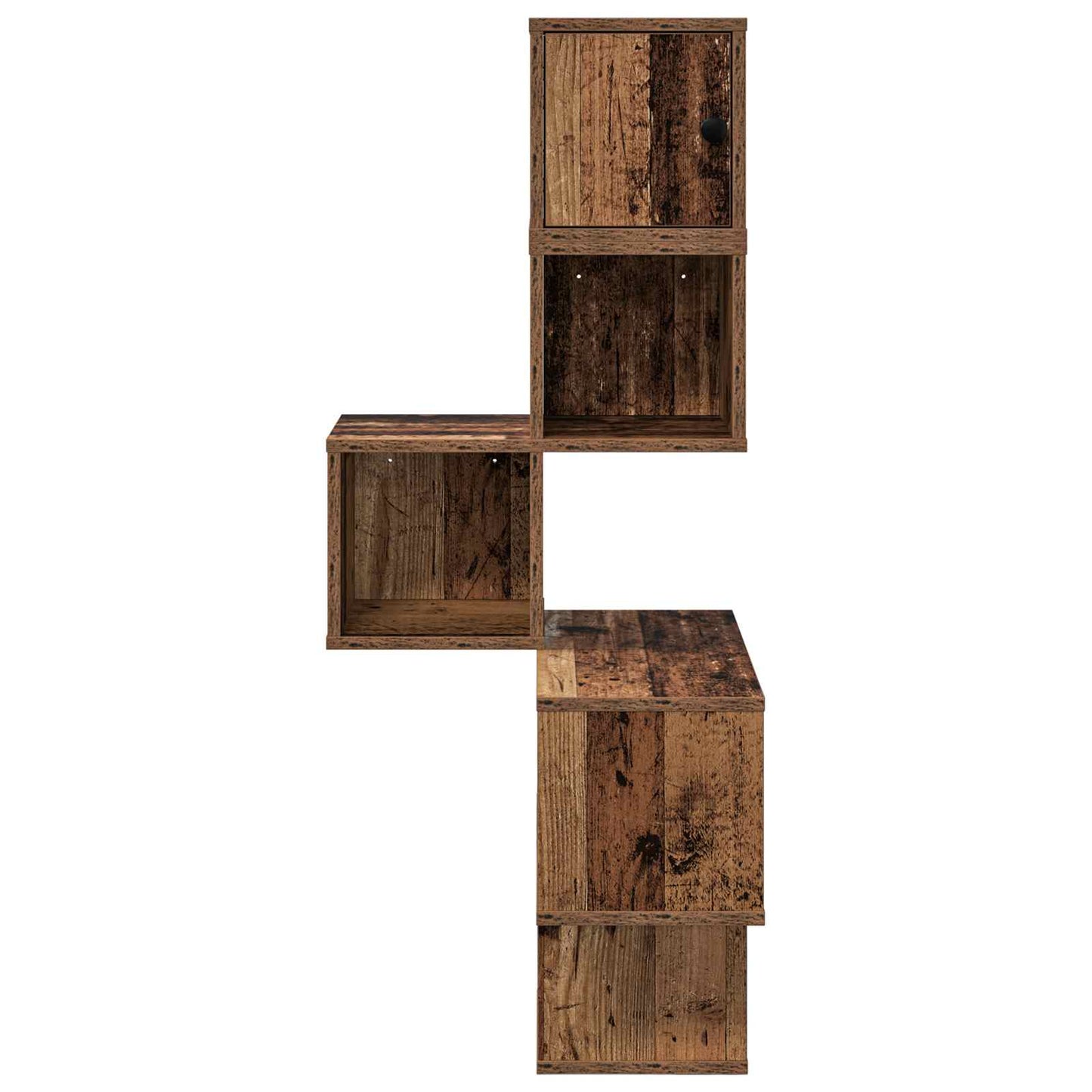 Wall Corner Shelf Old Wood 48 x 48 x 120 cm Engineered Wood