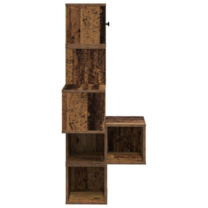 Wall Corner Shelf Old Wood 48 x 48 x 120 cm Engineered Wood