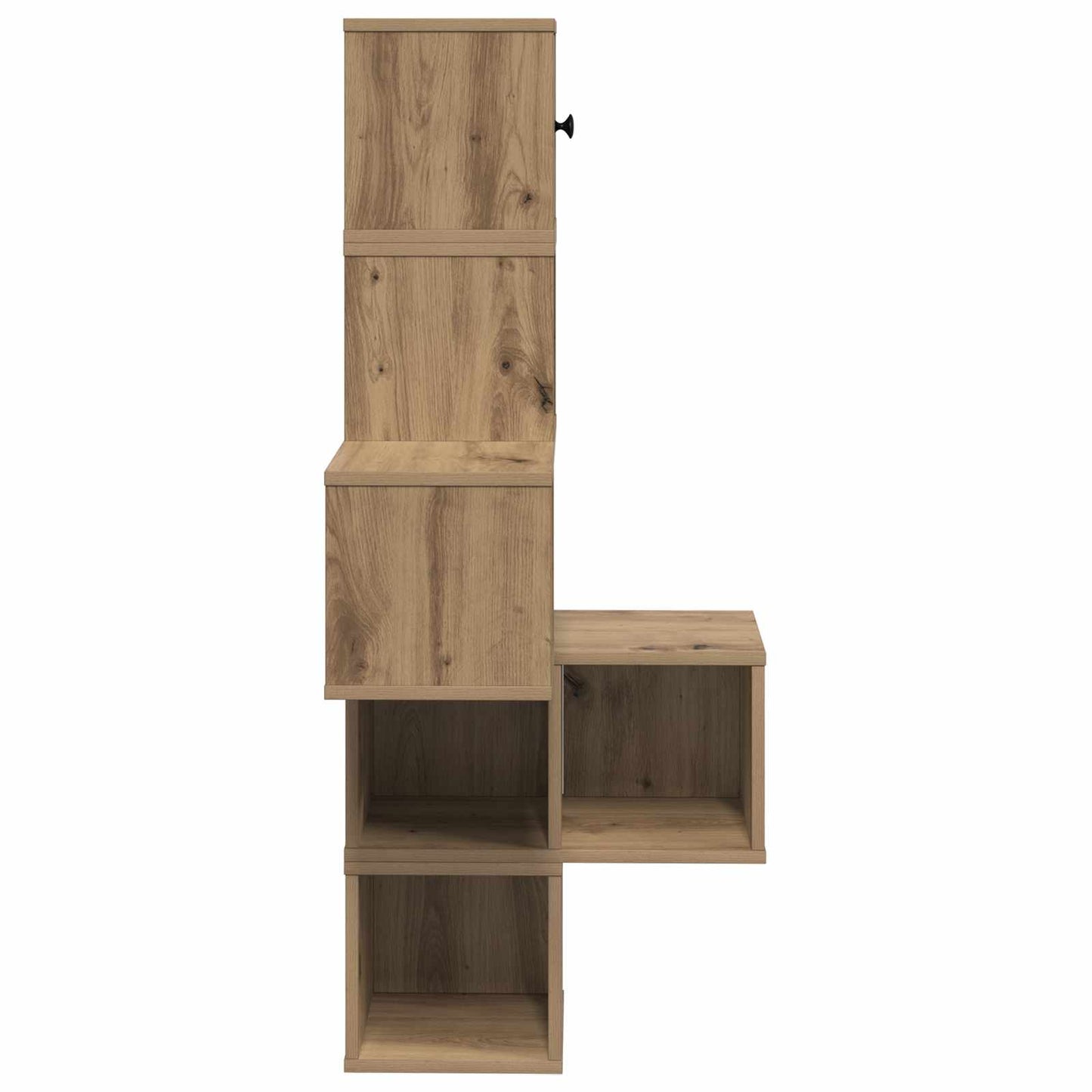 Wall Corner Shelf Artisan Oak 48 x 48 x 120 cm Engineered Wood