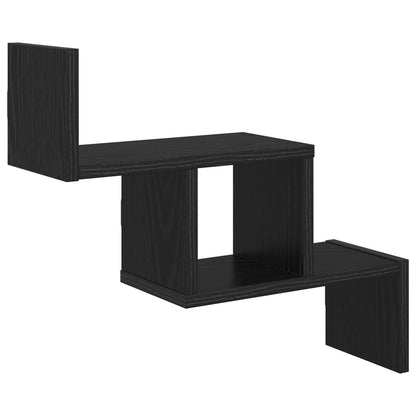 Wall Shelf Black Oak 48 x 15 x 42 cm Engineered Wood