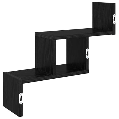 Wall Shelf Black Oak 48 x 15 x 42 cm Engineered Wood