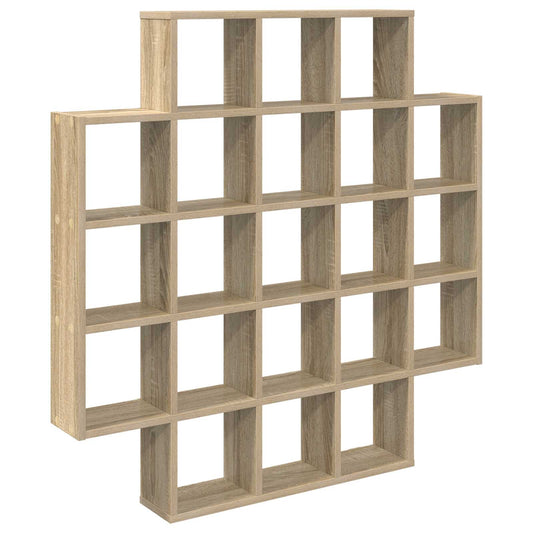 Wall Shelf Sonoma Oak 100 x 13 x 100 cm Engineered Wood