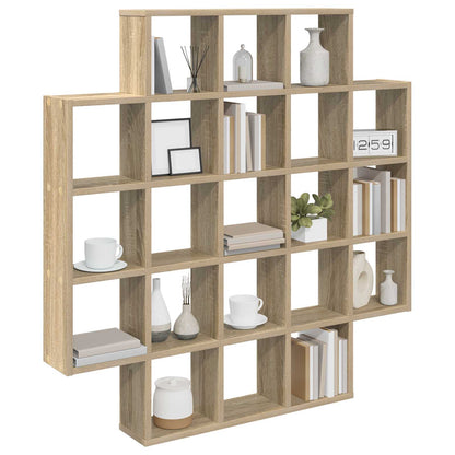 Wall Shelf Sonoma Oak 100 x 13 x 100 cm Engineered Wood