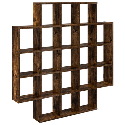 Wall Shelf Smoked Oak 100 x 13 x 100 cm Engineered Wood