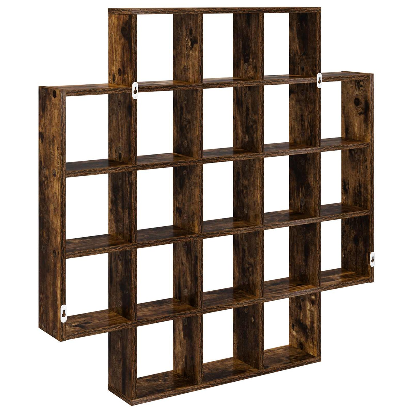 Wall Shelf Smoked Oak 100 x 13 x 100 cm Engineered Wood
