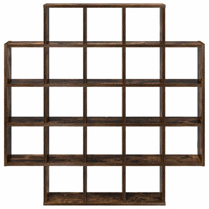 Wall Shelf Smoked Oak 100 x 13 x 100 cm Engineered Wood