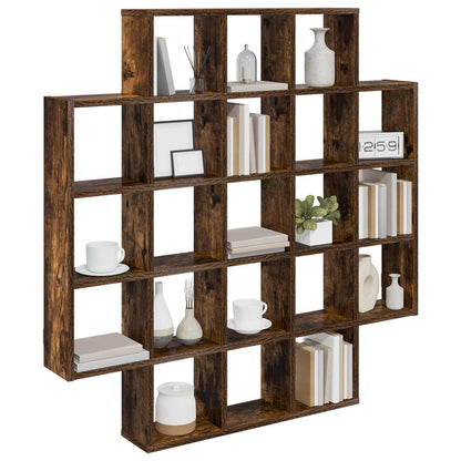 Wall Shelf Smoked Oak 100 x 13 x 100 cm Engineered Wood