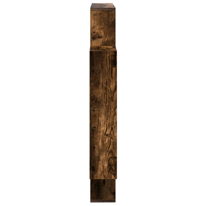 Wall Shelf Smoked Oak 100 x 13 x 100 cm Engineered Wood