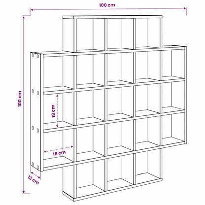Wall Shelf Grey Sonoma 100 x 13 x 100 cm Engineered Wood