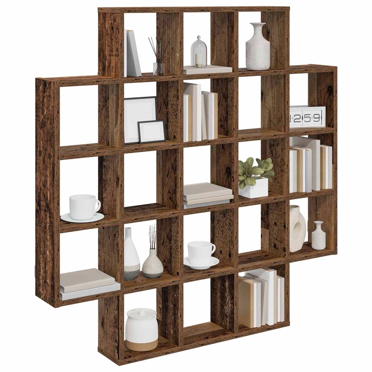 Wall Shelf Old Wood 100 x 13 x 100 cm Engineered Wood