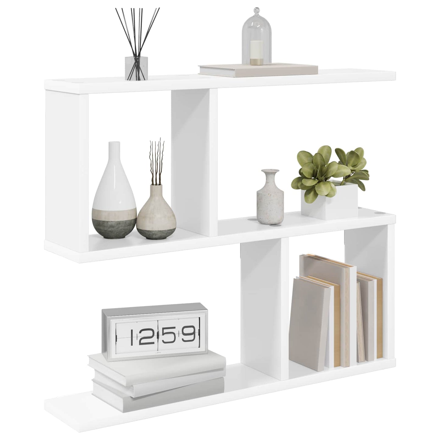Wall Shelf White 60 x 12 x 50.5 cm Engineered Wood