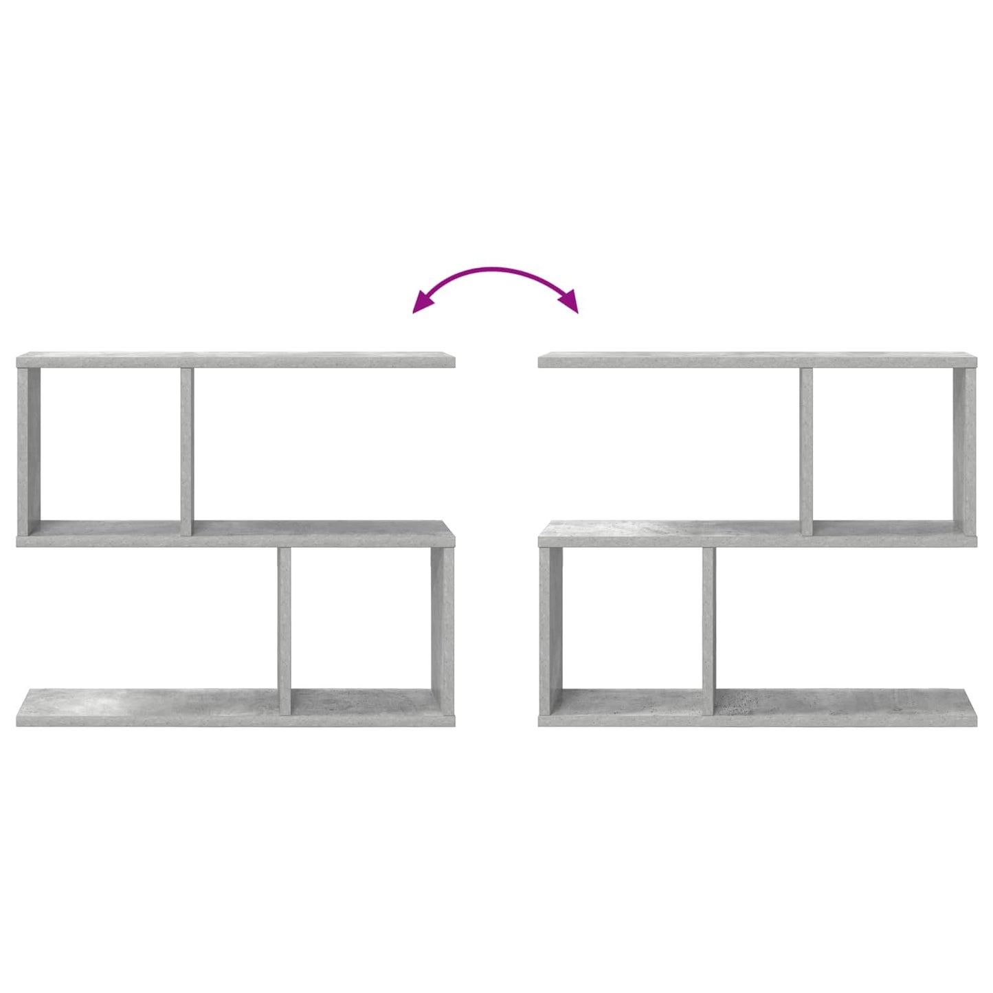 Wall Shelf Concrete Grey 60 x 12 x 50.5 cm Engineered Wood