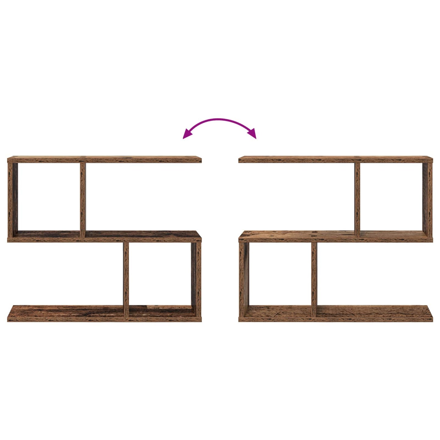 Wall Shelf Old Wood 60 x 12 x 50.5 cm Engineered Wood