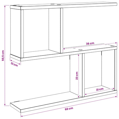 Wall Shelf Artisan Oak 60 x 12 x 50.5 cm Engineered Wood