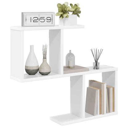 Wall Shelf White 60 x 12 x 50.5 cm Engineered Wood