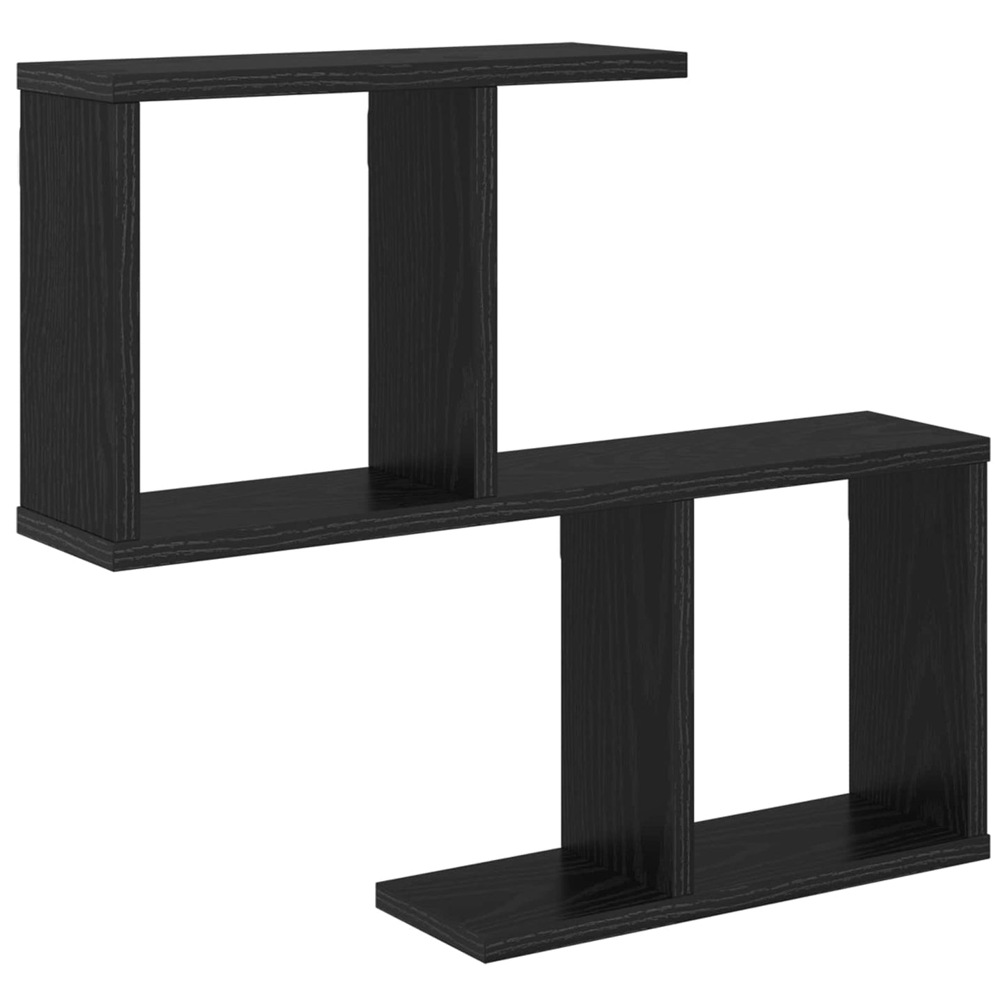 Wall Shelf Black Oak 60 x 12 x 50.5 cm Engineered Wood