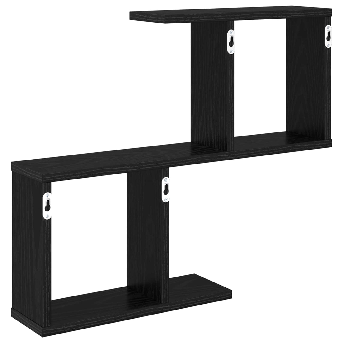Wall Shelf Black Oak 60 x 12 x 50.5 cm Engineered Wood