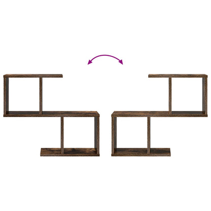 Wall Shelf Smoked Oak 60 x 12 x 50.5 cm Engineered Wood