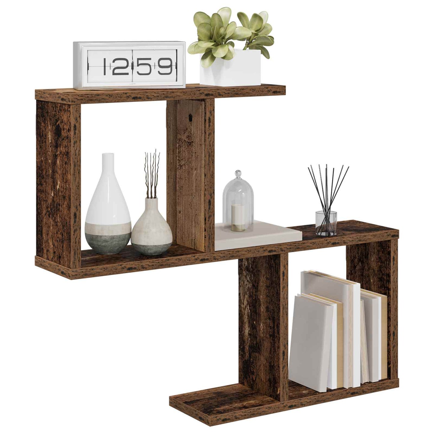 Wall Shelf Old Wood 60 x 12 x 50.5 cm Engineered Wood