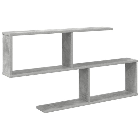 Wall Shelf Concrete Grey 100 x 12 x 50.5 cm Engineered Wood