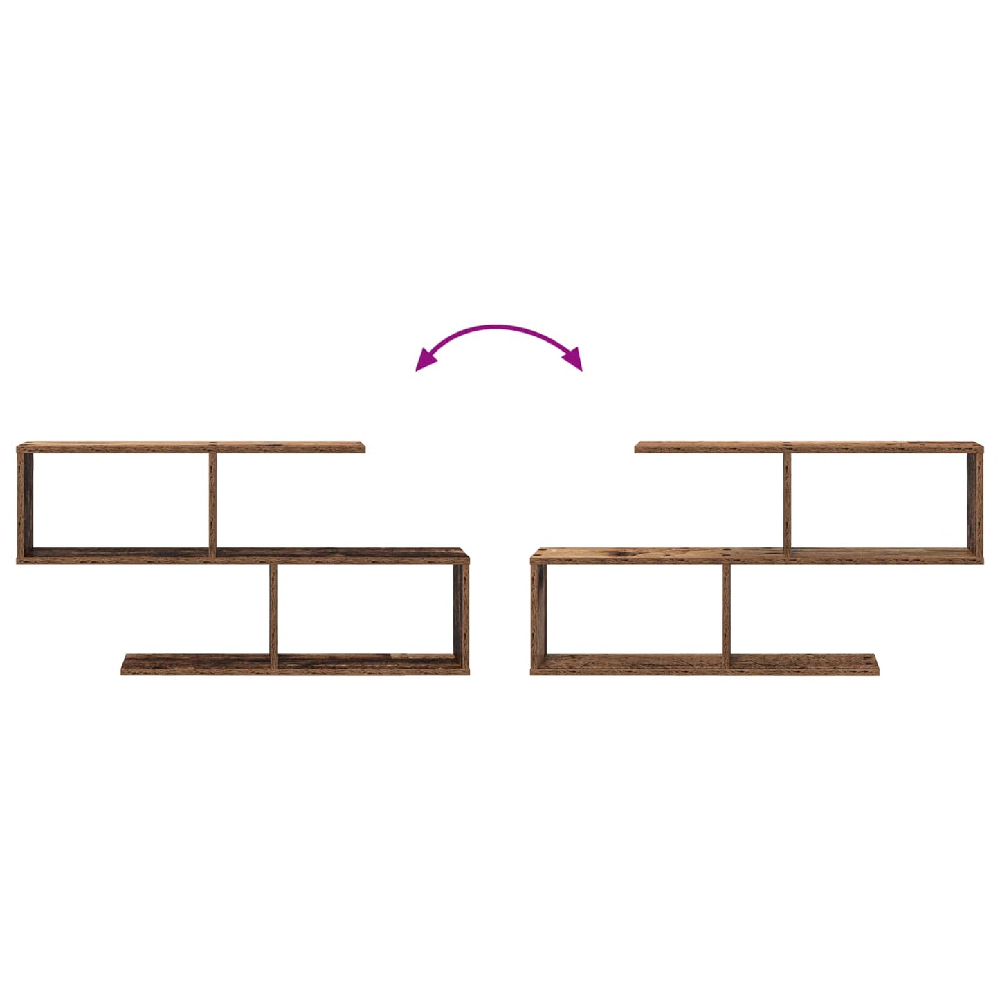 Wall Shelf Old Wood 100 x 12 x 50.5 cm Engineered Wood