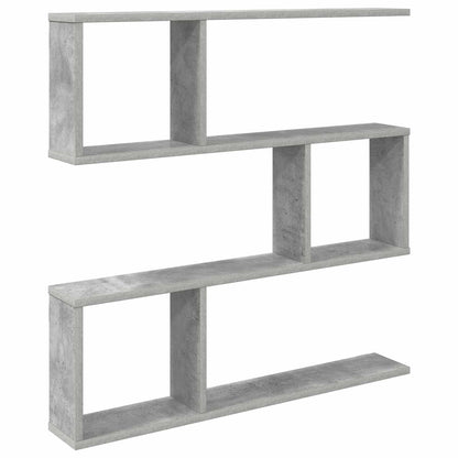 Wall Shelf Concrete Grey 80 x 12 x 79.5 cm Engineered Wood