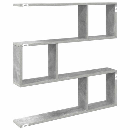 Wall Shelf Concrete Grey 80 x 12 x 79.5 cm Engineered Wood