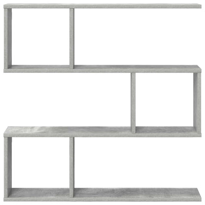 Wall Shelf Concrete Grey 80 x 12 x 79.5 cm Engineered Wood