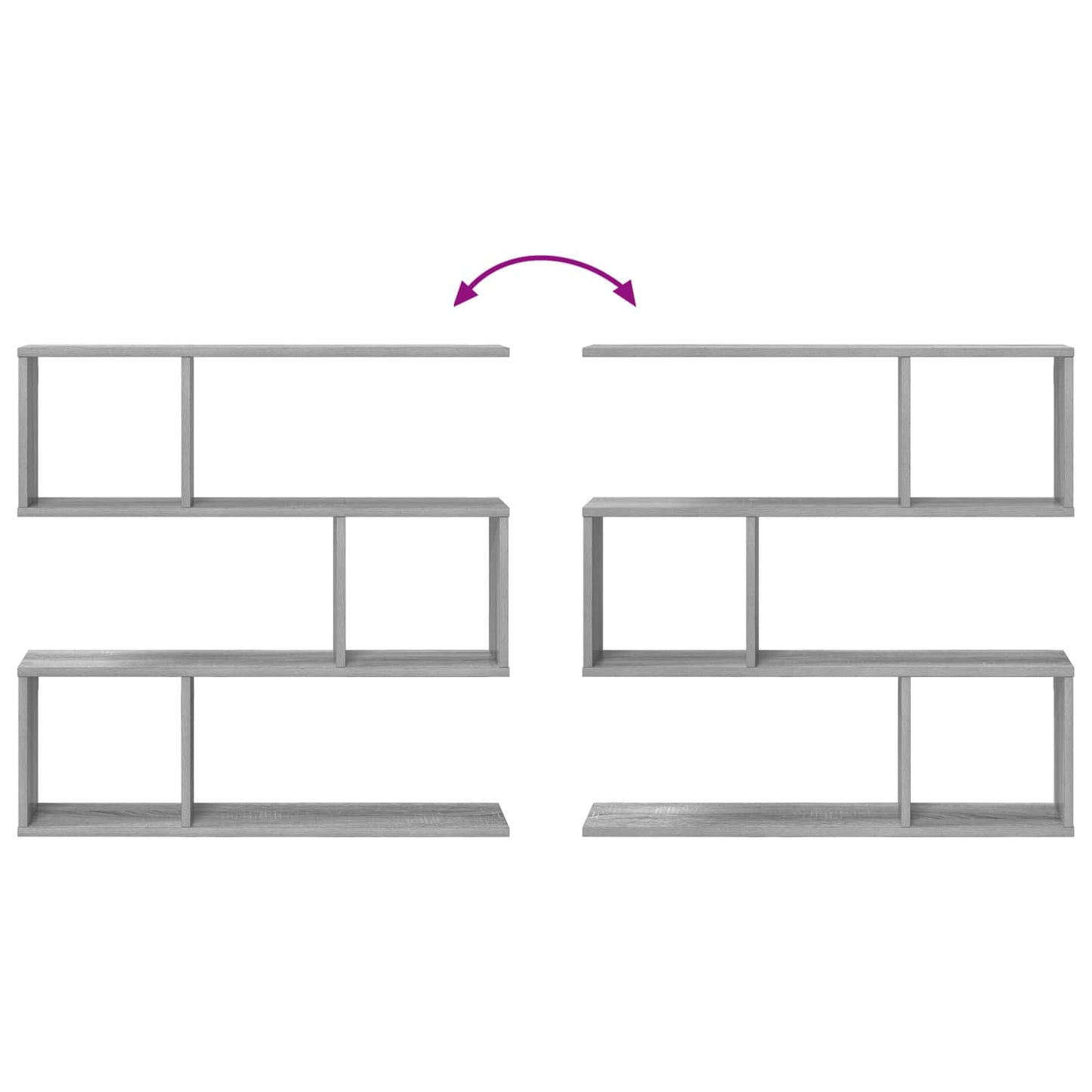 Wall Shelf Grey Sonoma 80 x 12 x 79.5 cm Engineered Wood