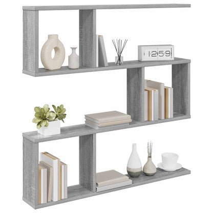 Wall Shelf Grey Sonoma 80 x 12 x 79.5 cm Engineered Wood