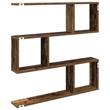 Wall Shelf Old Wood 80 x 12 x 79.5 cm Engineered Wood