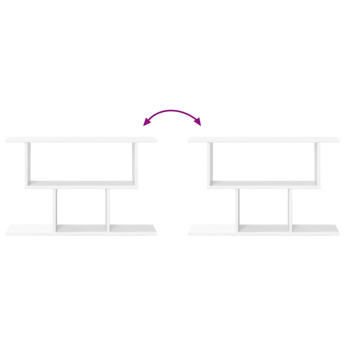 Wall Shelf White 80 x 15 x 50.5 cm Engineered Wood