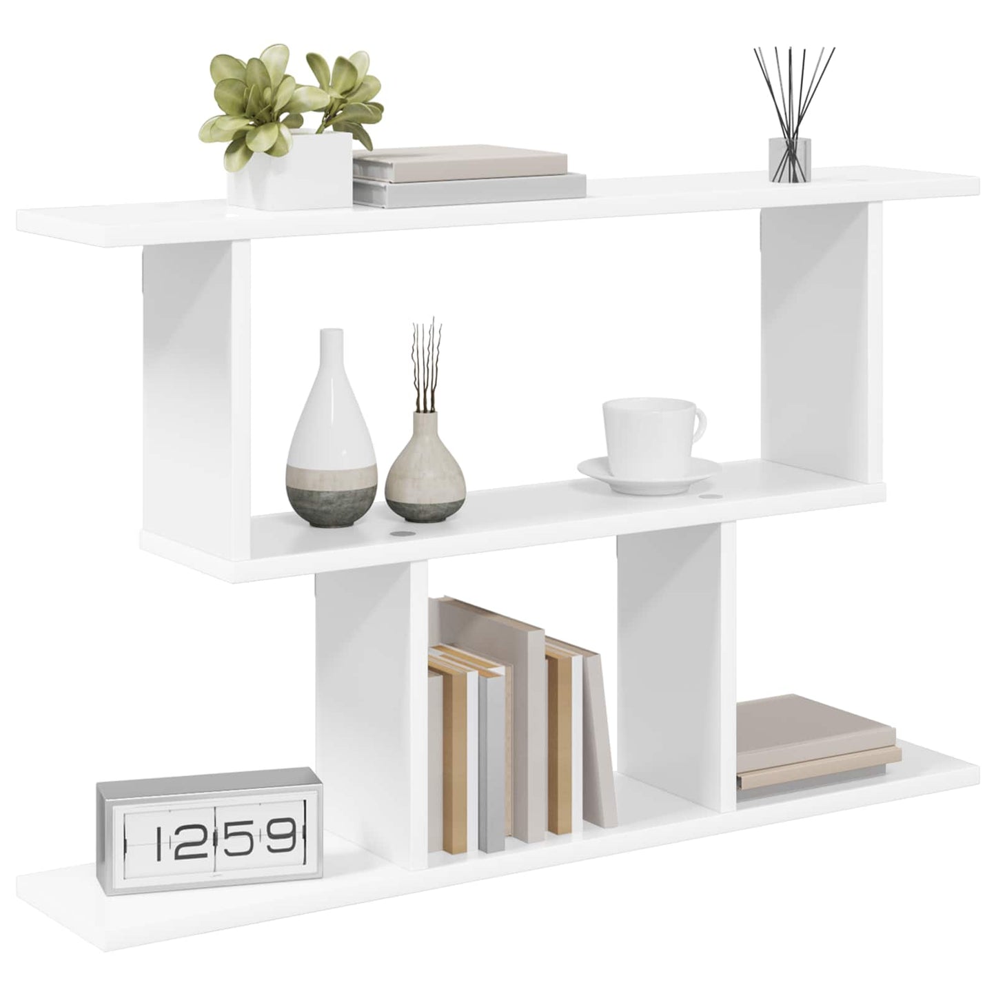 Wall Shelf White 80 x 15 x 50.5 cm Engineered Wood