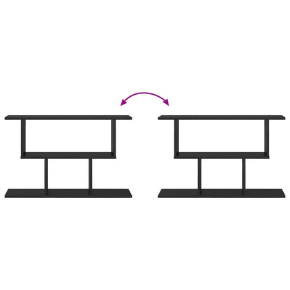 Wall Shelf Black Oak 80 x 15 x 50.5 cm Engineered Wood