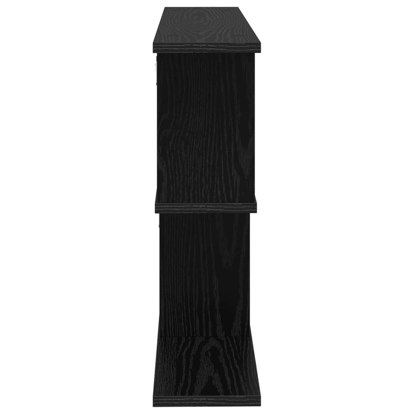 Wall Shelf Black Oak 80 x 15 x 50.5 cm Engineered Wood
