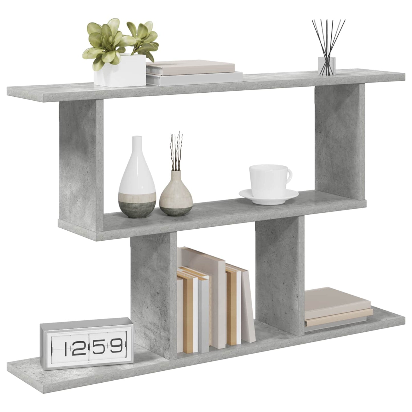 Wall Shelf Concrete Grey 80 x 15 x 50.5 cm Engineered Wood