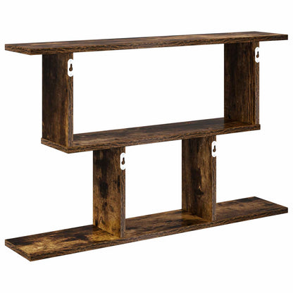Wall Shelf Smoked Oak 80 x 15 x 50.5 cm Engineered Wood