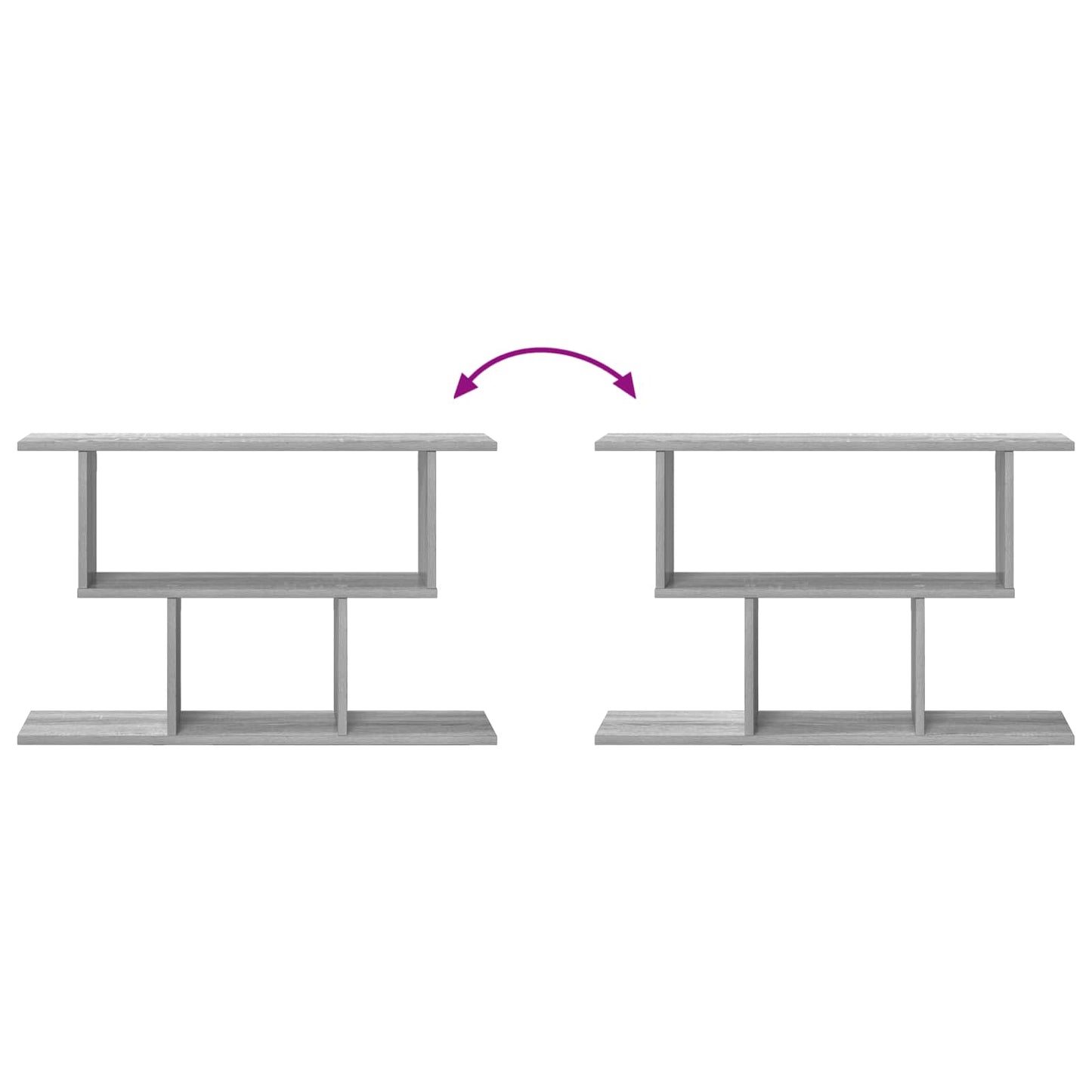 Wall Shelf Grey Sonoma 80 x 15 x 50.5 cm Engineered Wood