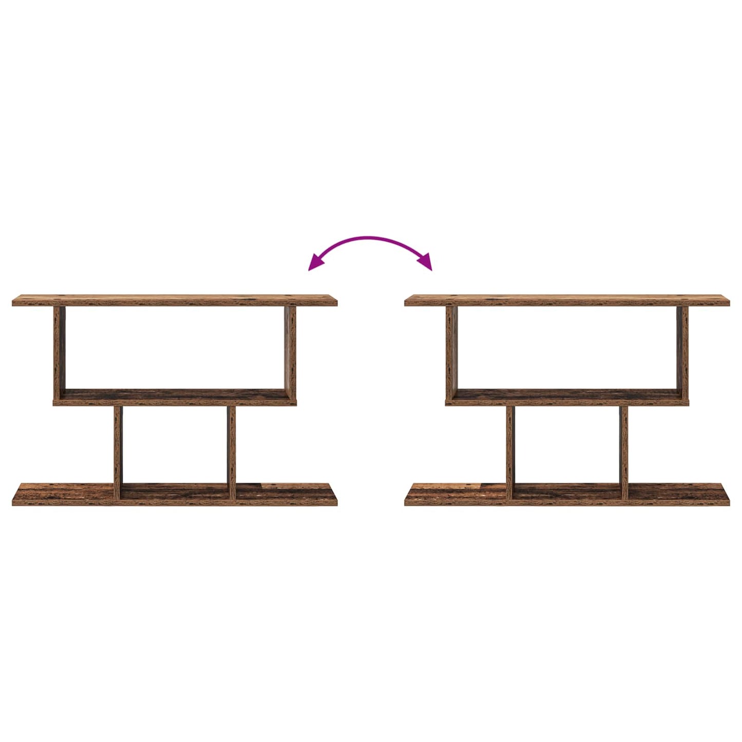 Wall Shelf Old Wood 80 x 15 x 50.5 cm Engineered Wood