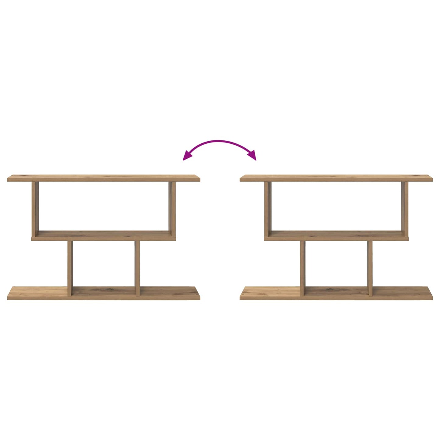 Wall Shelf Artisan Oak 80 x 15 x 50.5 cm Engineered Wood