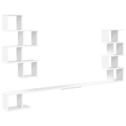Wall-Mounted TV Shelf White 180 x 15 x 94 cm Engineered Wood