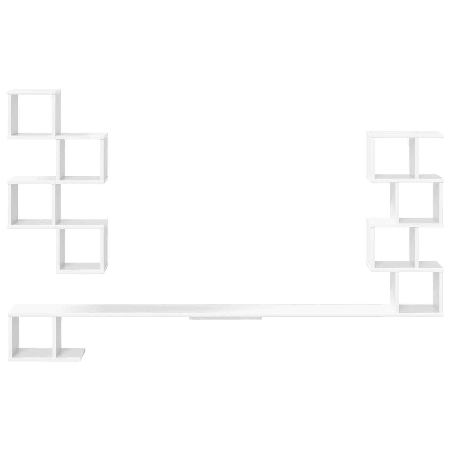 Wall-Mounted TV Shelf White 180 x 15 x 94 cm Engineered Wood
