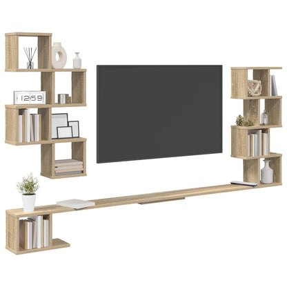 Wall-Mounted TV Shelf Sonoma Oak 180 x 15 x 94 cm