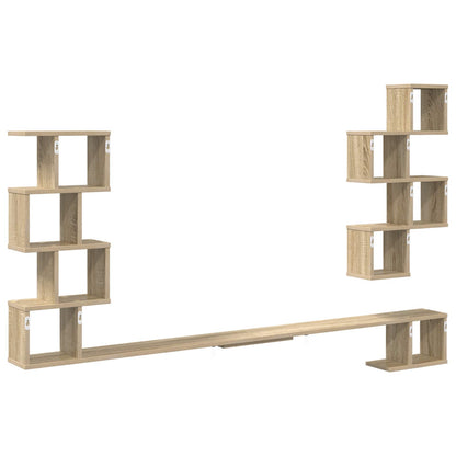 Wall-Mounted TV Shelf Sonoma Oak 200 x 15 x 94 cm