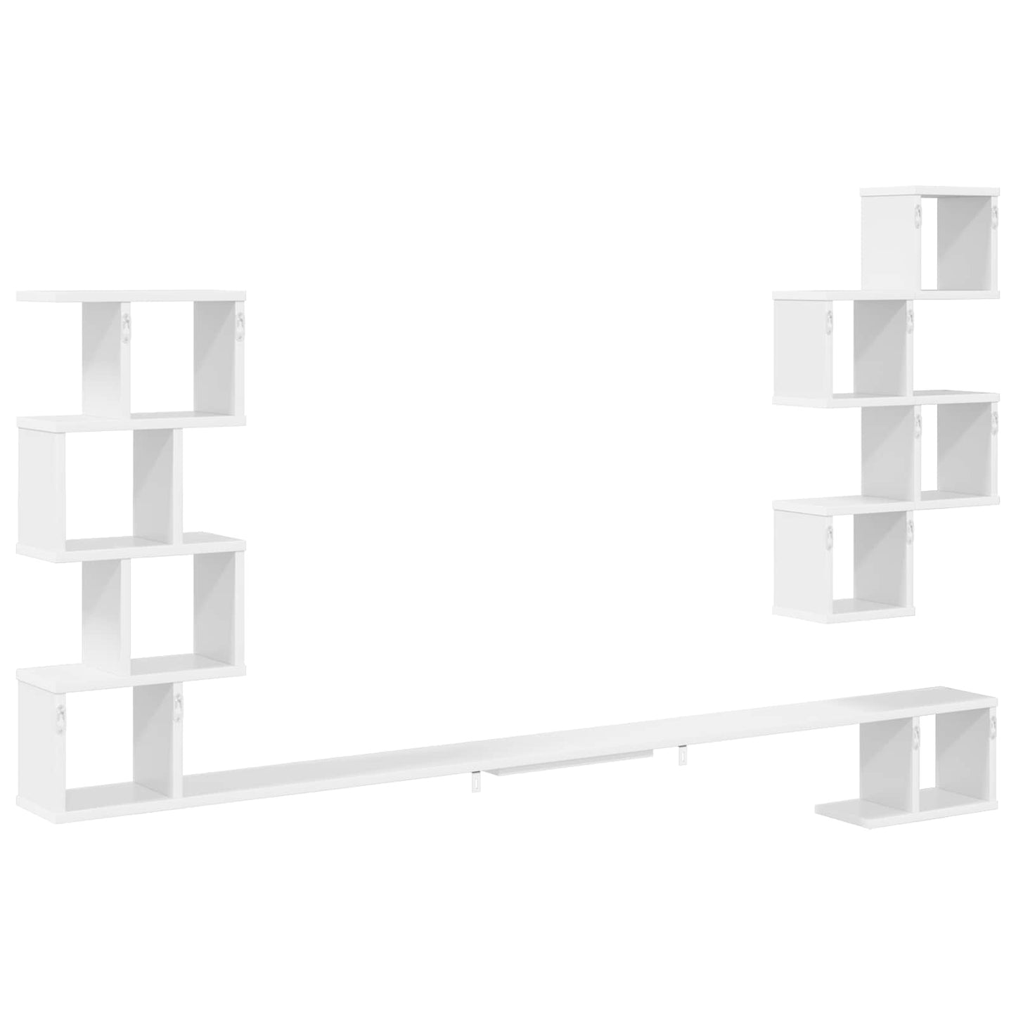 Wall-Mounted TV Shelf White 160 x 15 x 94 cm Engineered Wood