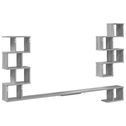 Wall-Mounted TV Shelf Grey Sonoma 160 x 15 x 94 cm