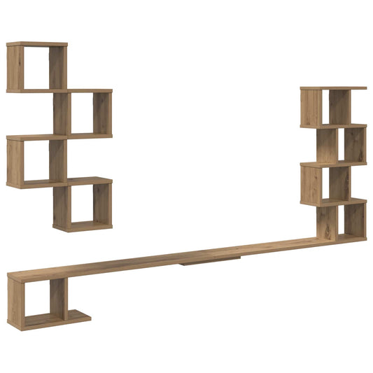 Wall-Mounted TV Shelf Artisan Oak 160 x 15 x 94 cm