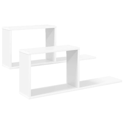 Floating Shelves 2 pcs White 80 x 15 x 30 cm Engineered Wood