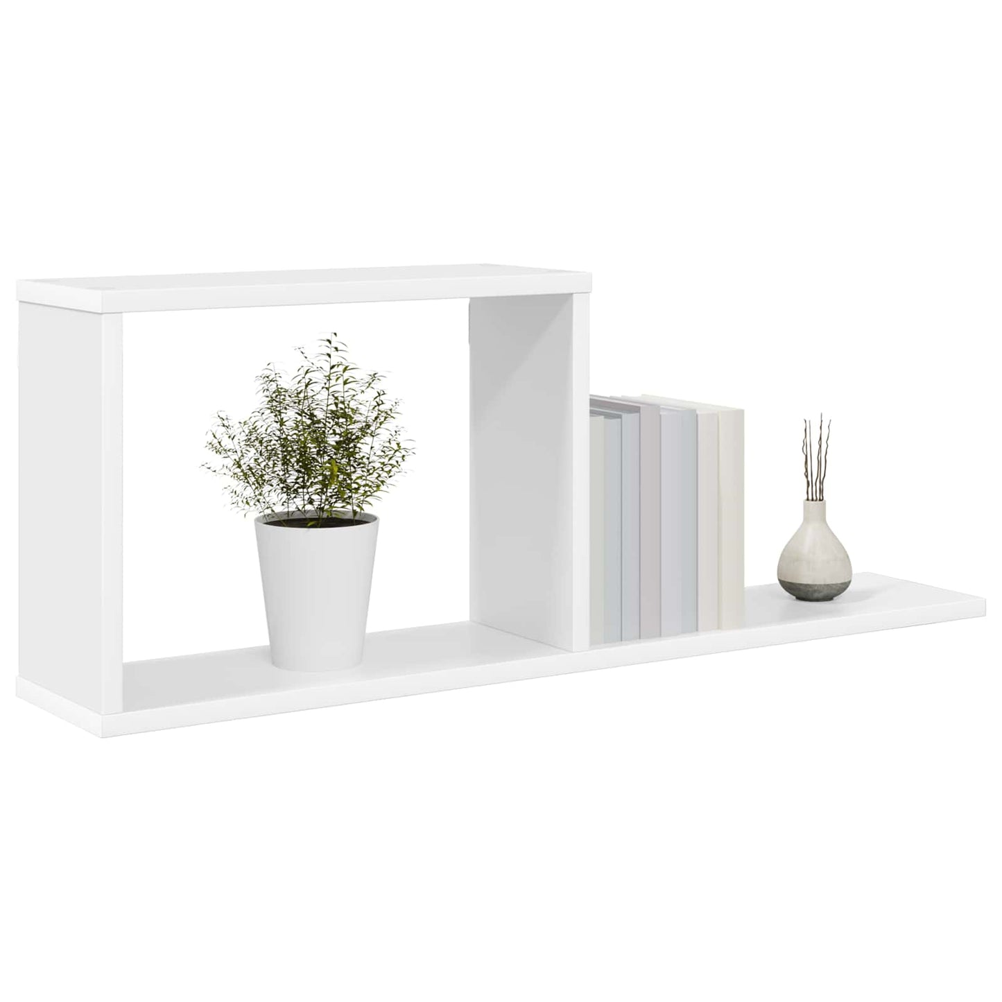 Floating Shelves 2 pcs White 80 x 15 x 30 cm Engineered Wood
